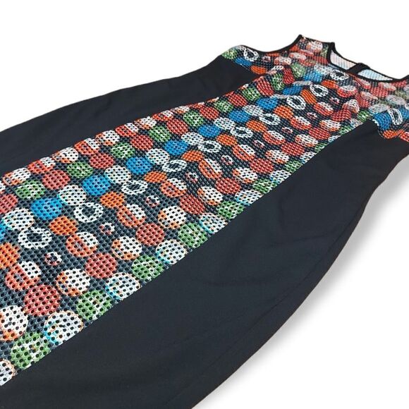 AKRIS Punto Colourblock Black Multicolour Dress Size 10 - Picture 5 of 11